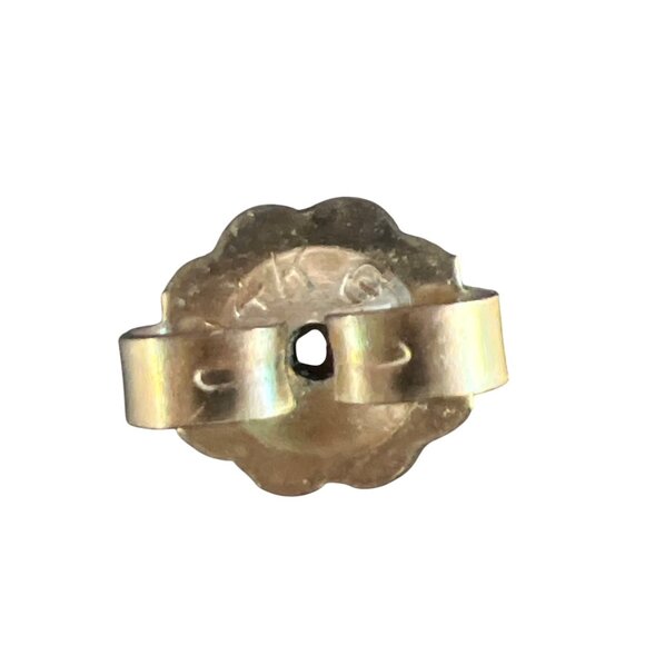 Vintage 14kt GF Dangle Earrings Tagua Nut Cream Natural Pierced Estate 2" 5.12g - Picture 5 of 7